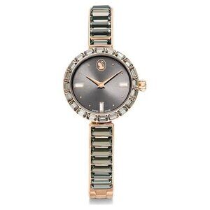 NWT Authentic Swarovski Matrix Bangle Quartz Crystal Grey Dial Women's Watch
